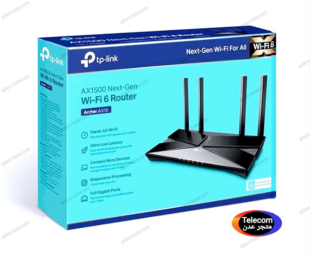 راوتر واي فاي 6 ذكي AX1500 راوتر واي فاي (ارتشر AX10) من شركة TP-Link
