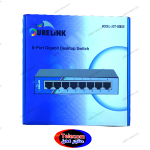 سويتش توزيع شبكات الانترنت في اليمن  بيورلينك 8 منافذ سرعة الف ميجا باور 12 فولت