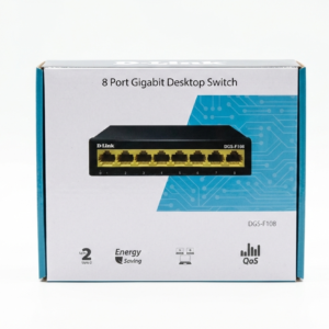 سويتش ديلينك 8 منافذ جيجابت (D-Link DGS-F108) – هيكل معدني وسرعة 1000 ميجا